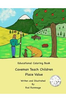 Caveman Teach Children Place Value Coloring Book